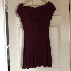 Maroon Relaxed Dress